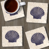 Stoneware Square 4 Piece Coaster Set