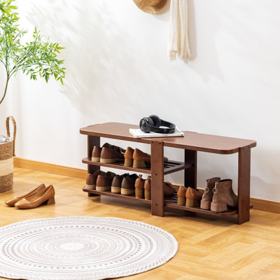 3-Tier Shoe Rack Shoe Storage Bench for Entryway