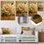 Jaune jaune rétro - art mural rose-104687647-104687655