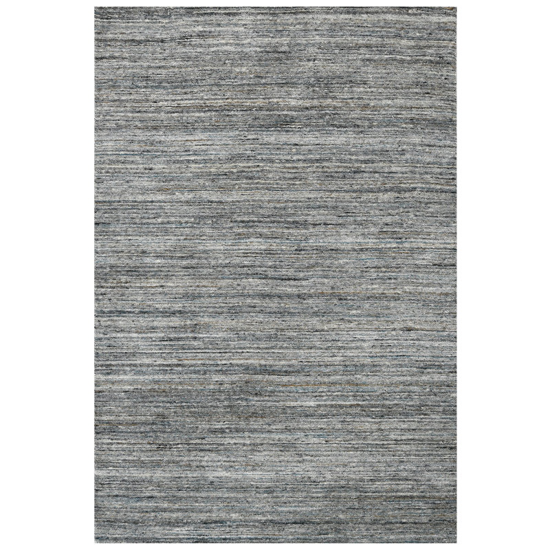 Heaven Transitional Striped Hand-Woven Beige Area Rug, 2' X 3', Rectangle 4' x 6', Gray