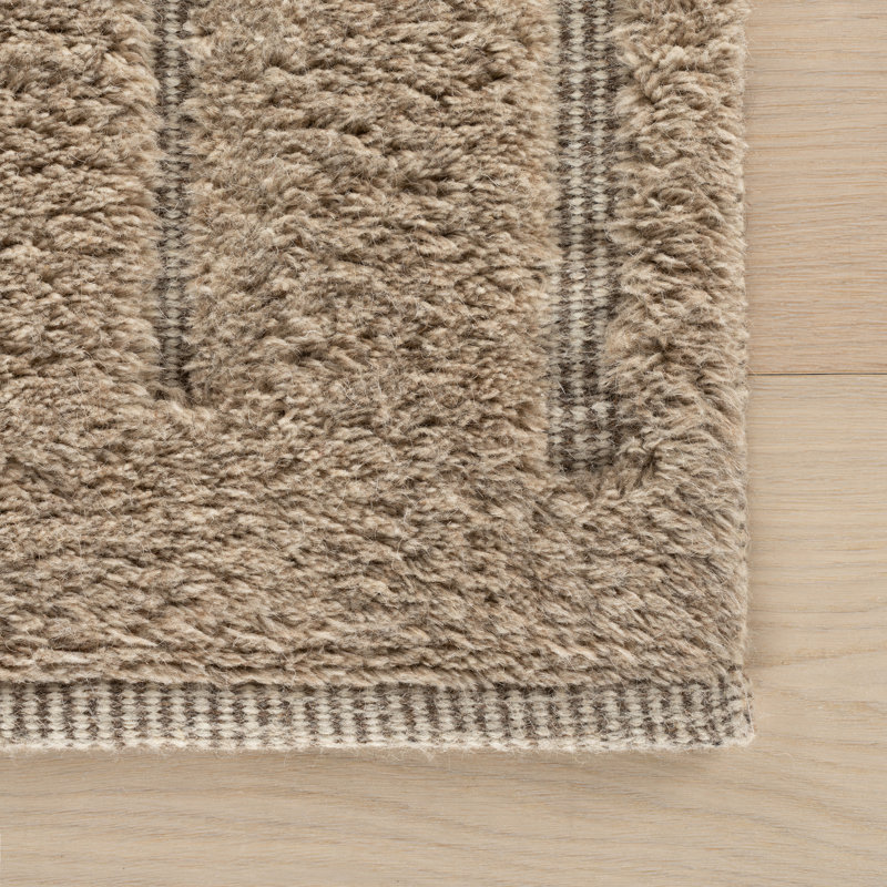 Grey Modern Solid Rug, Rectangle 7'6" x 9'6"