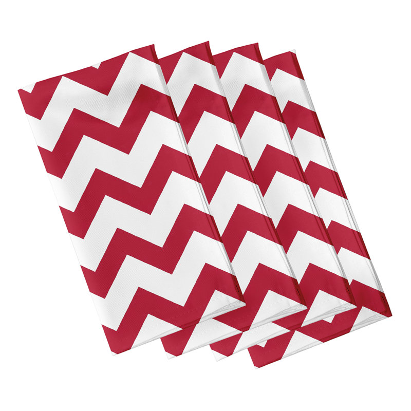Serviette Aamna, L 18 po x L 18 po, Rouge