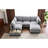 U-Shaped Sectional With Movable & Stable Build, Grey - Dependable Furniture 90" Couch Convenient Charging Feature, User--448285925