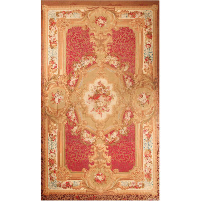 Oversized Antique French Aubusson Rug