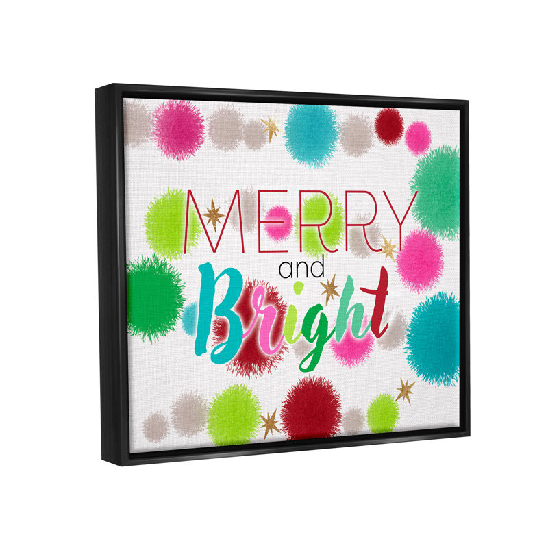 «Merry & Bright Bold Holiday» par Ziwei Li, impression, Cadre flottant noir de jais, H 25 po x l 31 po x P 1,7 po