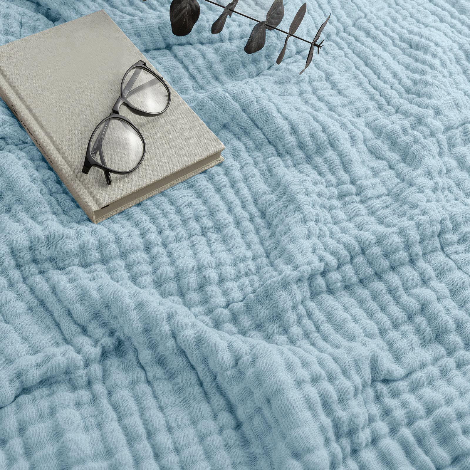 Karlina Muslin Blanket, Queen, Sand