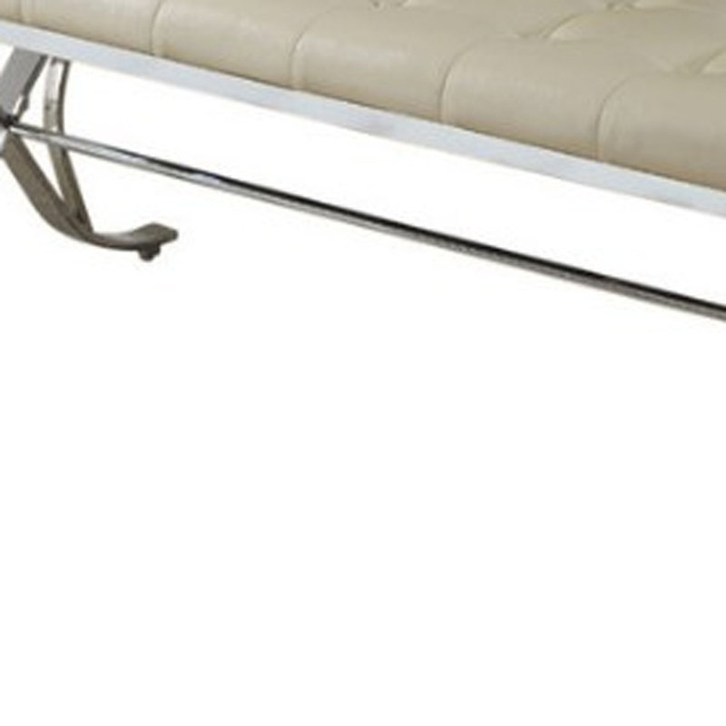 Banc rembourré Maddock Elegant, Beige