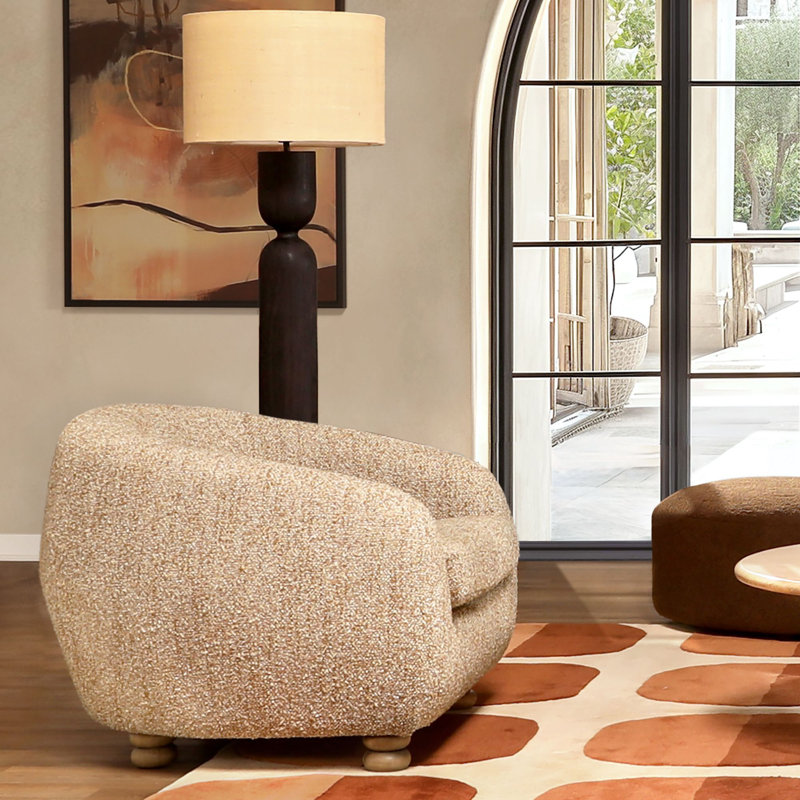 Peggy Polyester Occasional Chair, Paris Latte