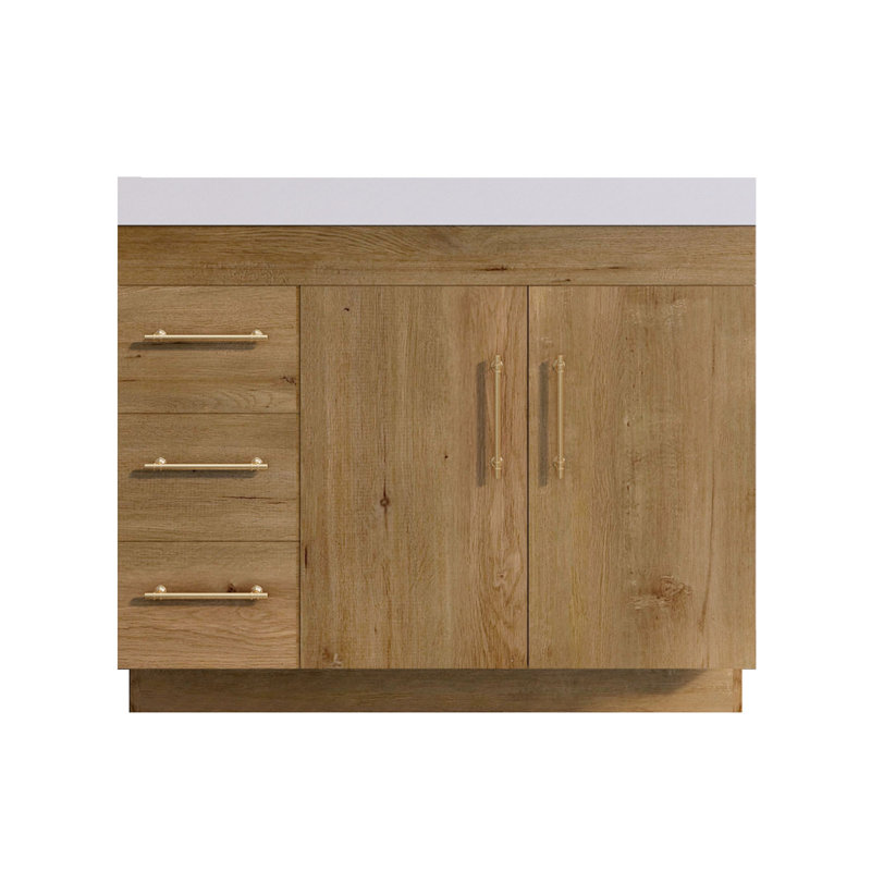 Ensemble de meuble-lavabo simple 42 po Londale Spring, Chêne et teck