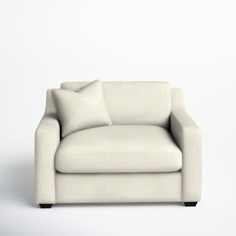 Rhodes Upholstered Chair And A Half, Bevin Natural Linen Blend