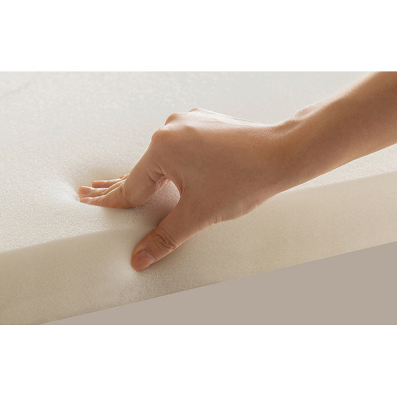 Canapé en coton et lin blanc, H 29,52 po x l 102,36 po x P 40,55 po, 2