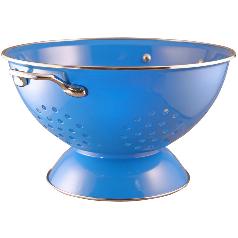 Prep & Savour Adame Steel Colander, Azure, 7 QT