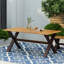 Table de salle à manger en bois et en fer