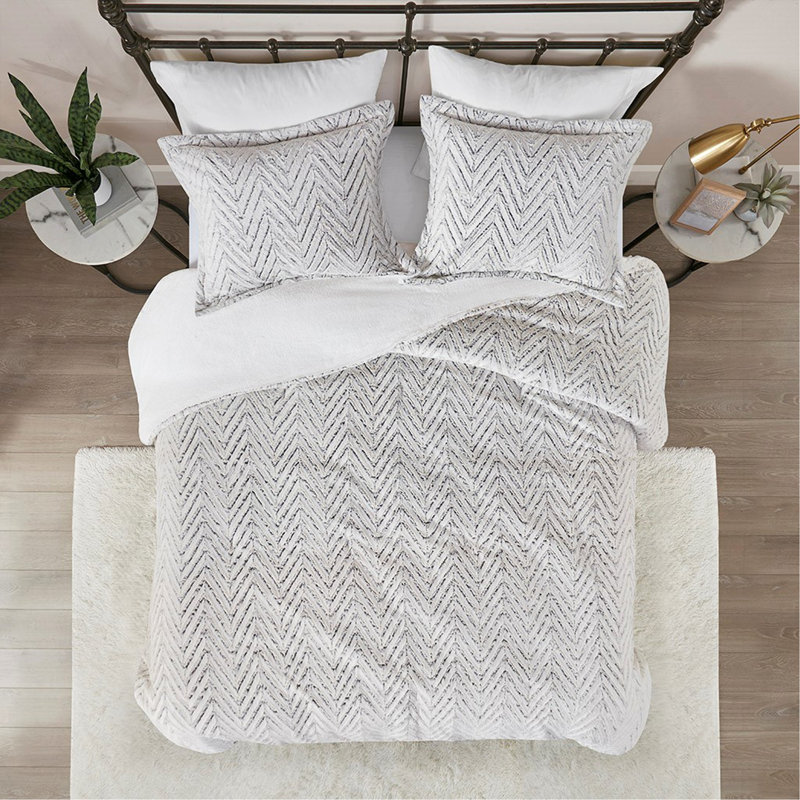 Ensemble d'édredon en duvet moelleux, Édredon simple + 1 taie décorative