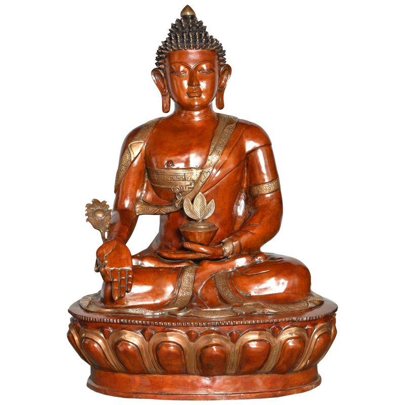 Bouddha de grande taille (divinité bouddhiste tibétaine), Laiton / doré