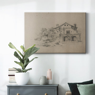 Croquis rétro - LXIV, reproduction d'art sur toile