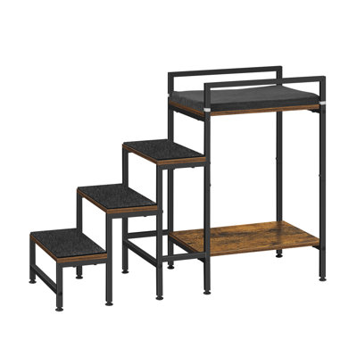 4 Steps Pet Stairs With Desk For Dog And Cat,