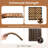 12"x12" 27 Pcs Acacia Interlocking Deck Tiles, Waterproof, Tool-Free