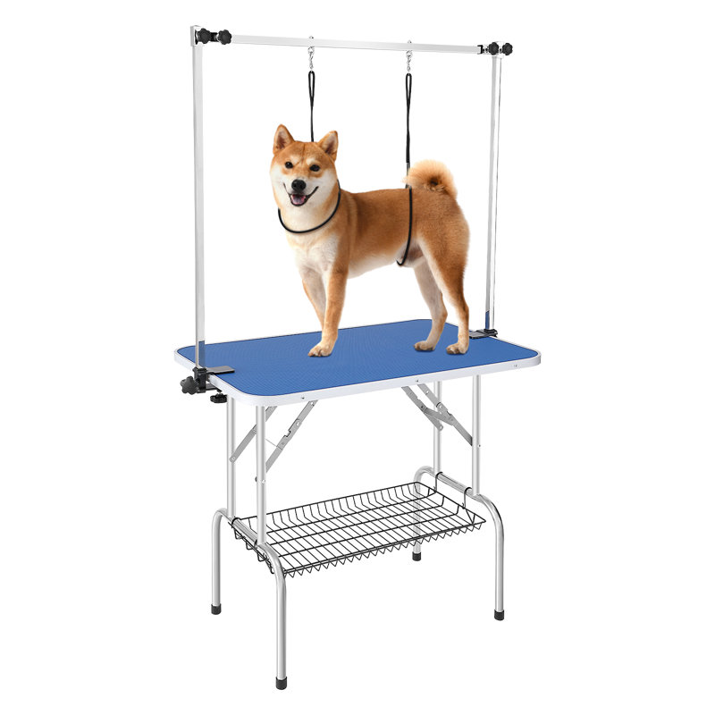 61cm D Steel Foldable Folding Grooming Table, 91.4cm x 61cm, Blue