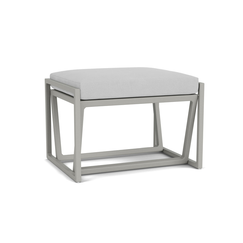 Summit Outdoor Ottoman, Platinum, Sandberg Dove