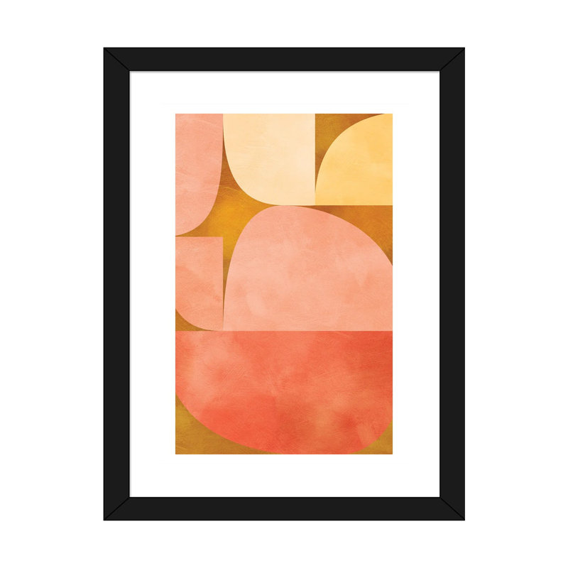«Mid Century Modern IX» par Ana Rut Bré - impression d'art graphique, Blanc, H 32 po x l 24 po x P 1 po, Papier encadré noir