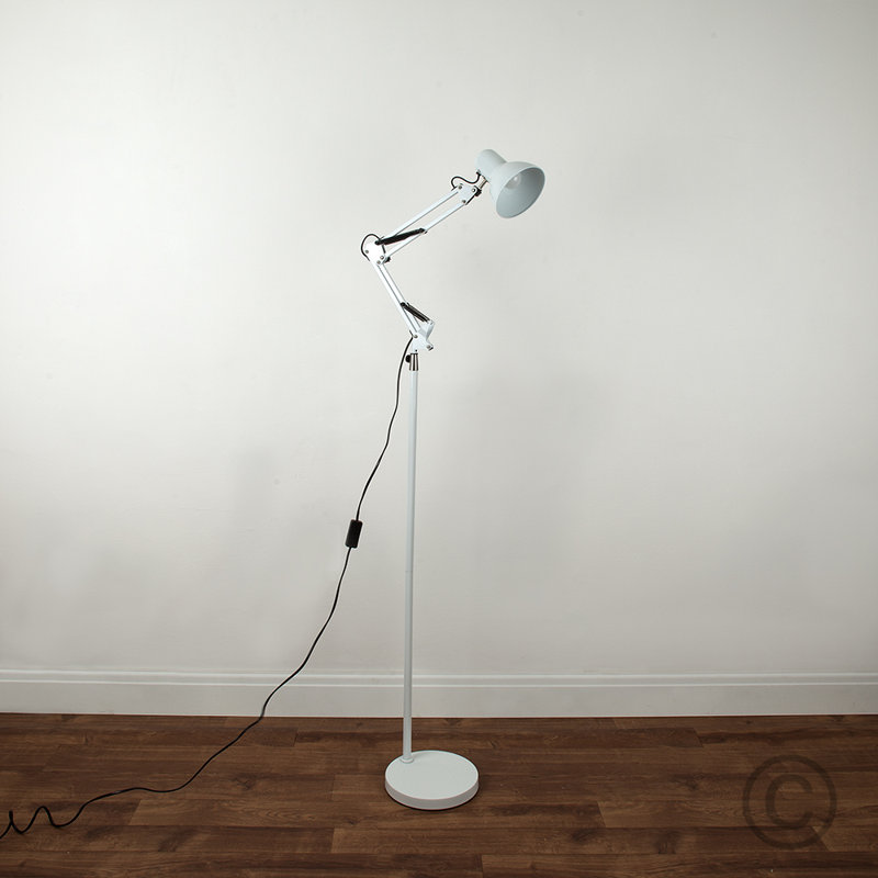 Netherby 156 H cm Floor Lamp, Not Included, White