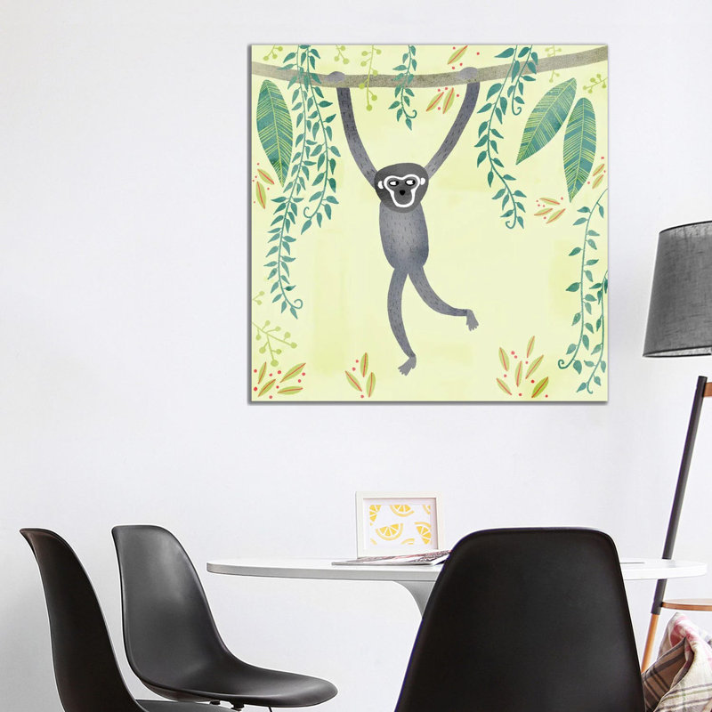 Gibbon by Nic Squirrell - Wrapped Canvas Gallery-Wrapped Canvas Giclée, 37" H x 37" W, Wrapped Canvas