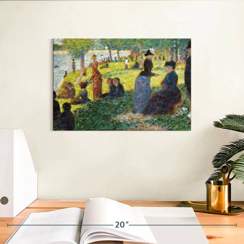 Esquisse à l'huile de Leisha pour La Grande Jatte, 1884, H 8 po x l 12 po