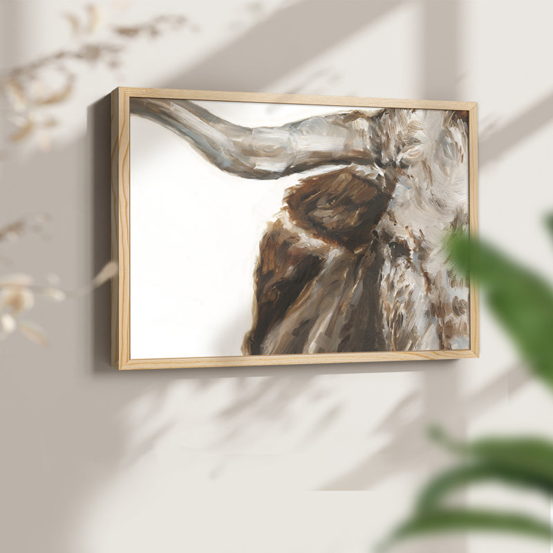 Steer transparent I - impression encadrée - réarmable, H 11 po x l 14 po, Naturel