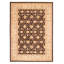 Tapis brun foncé Peshawar Oushak 9 pi 9 po x 14 pi 0 po