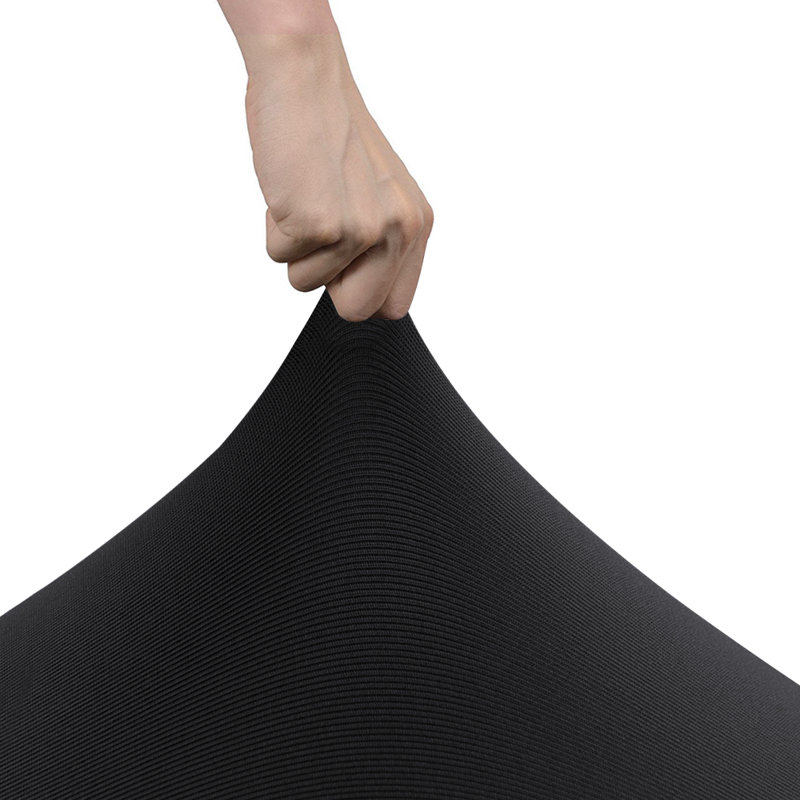 Stretch Solid Color Wedding Tablecloth, 96" L x 30" W, Black