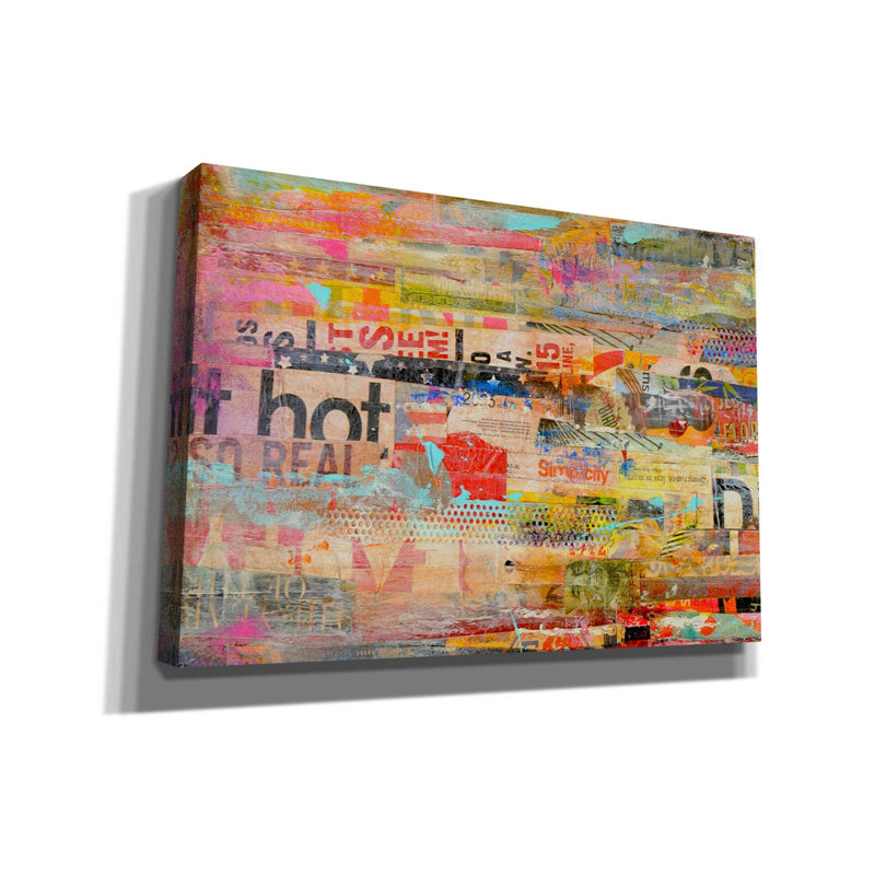 «Epic Graffiti» «Metro Mix I» par Erin Ashley, art mural sur toile, H 18 po x l 26 po x P 0,75 po