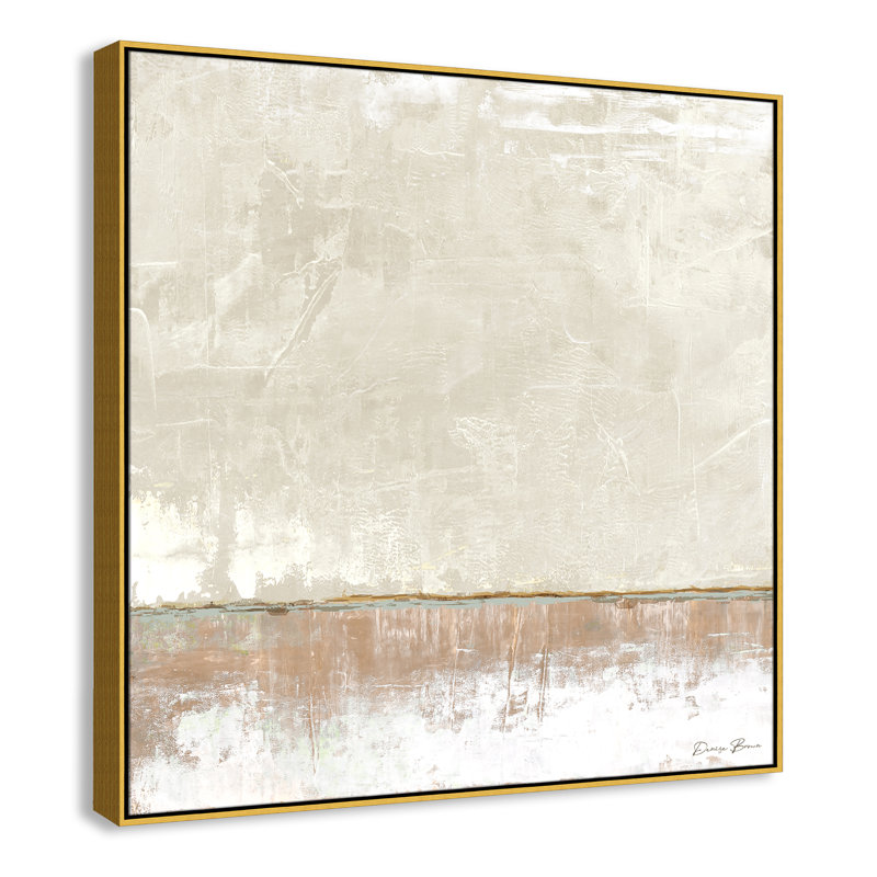 Delevan Better Days 2 - reproduction sur toile avec cadre flottant, H 46,5 po x l 46,5 po, Doré