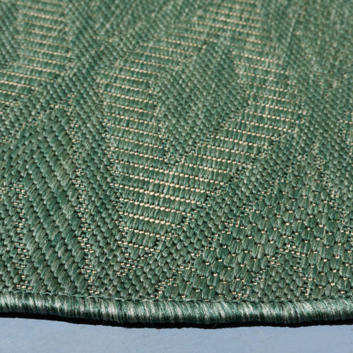The Twillery Co.® Sherborn Geometric Dark Green Indoor / Outdoor Area ...