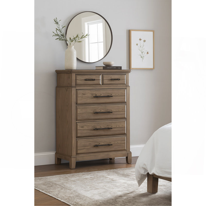 Commode 6 tiroirs - Finition caramel