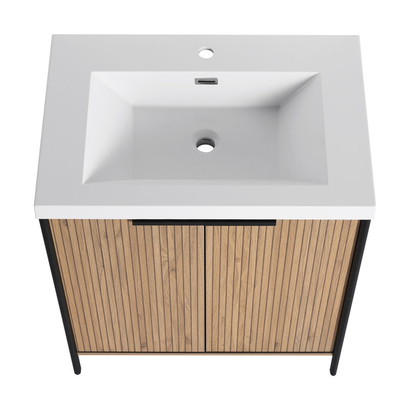 Meuble-lavabo sur pied 30 po avec lavabo en résine