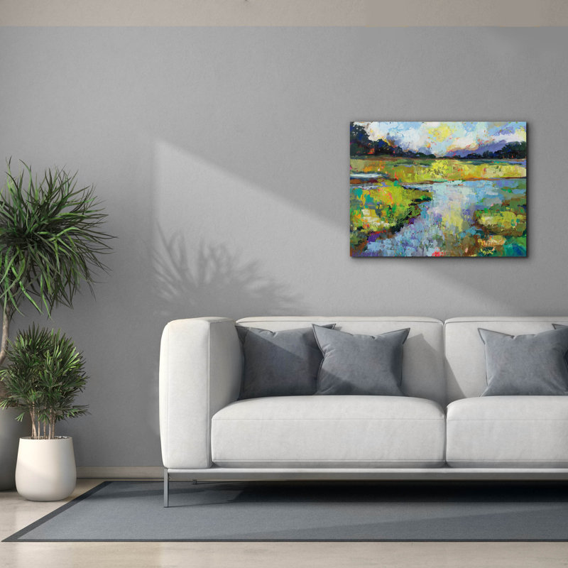 «Reflections» par Jeanette Vertentes, art mural sur toile, H 26 po x l 34 po x P 1,5 po