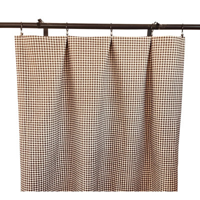 Chestnut Brown Gingham Curtains