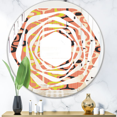 Whirl Abstract Design XIII Modern Frameless Wall Mirror