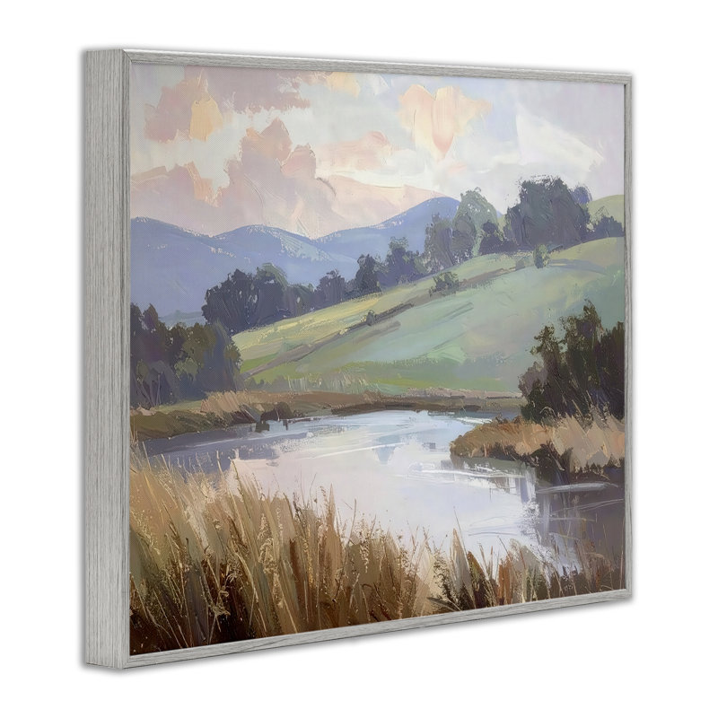 Giclée encadrée, par Alonza Saunders, Giclée de ferme grise encadrée, H 24 po x l 30 po
