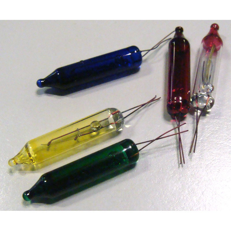 Multi-Color Mini Christmas Replacement Bulbs - 6 Volts
