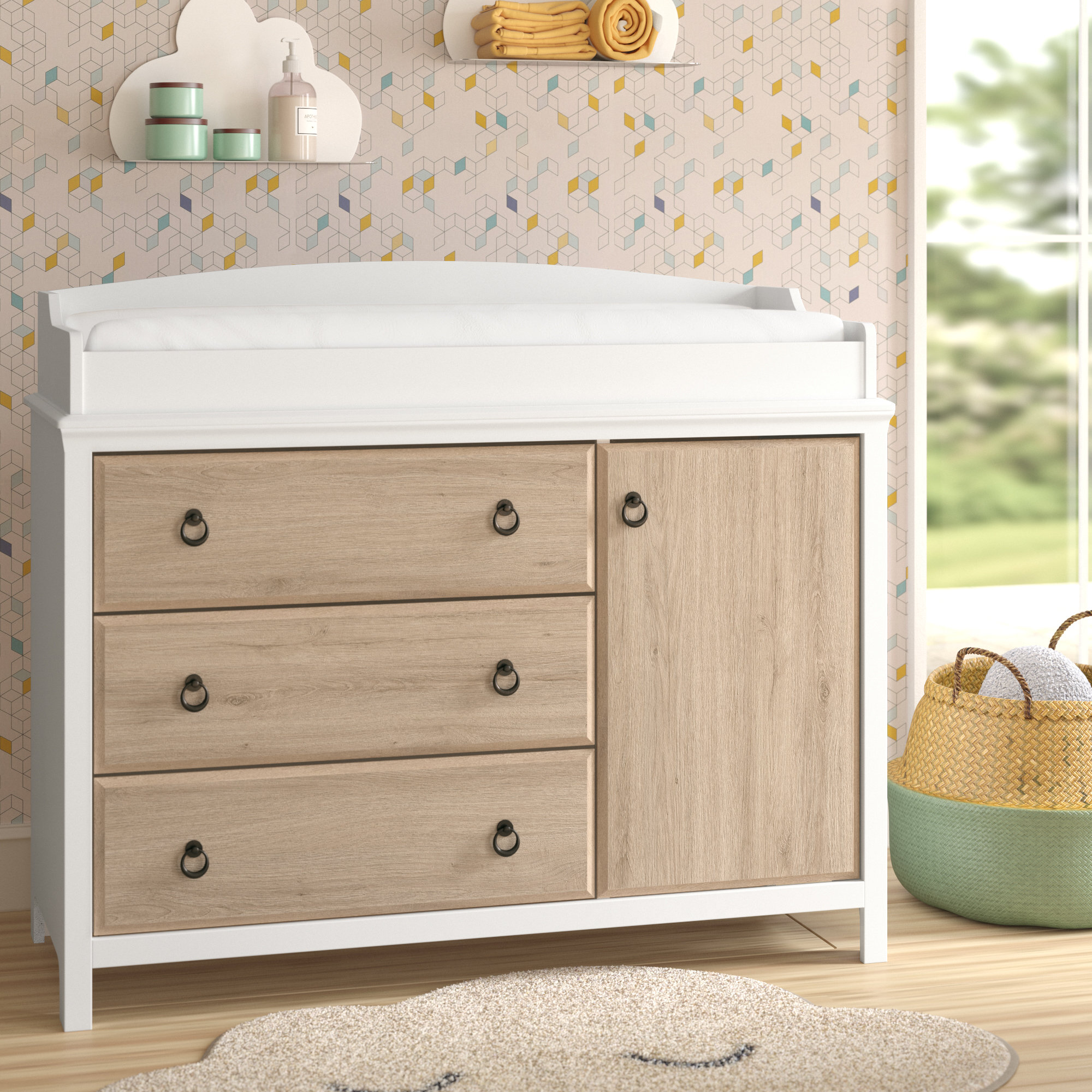 white christmas dresses Sprout 3-Drawer Changer Dresser