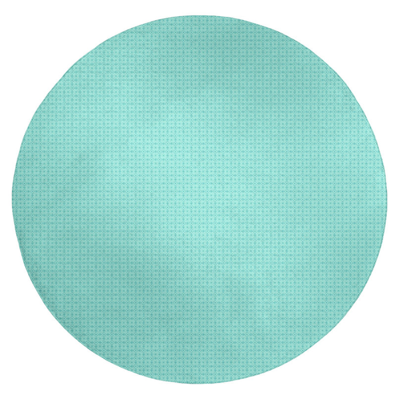 Tapis de zone bleu napperon monochrome, Rond 5 pi