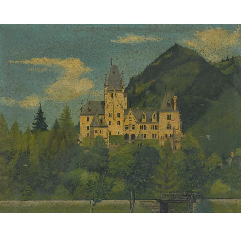 "Château de Fischhorn, près de Zell am See" par Lorenz Duregger, reproduction d'art sur toile tendue avec châssis