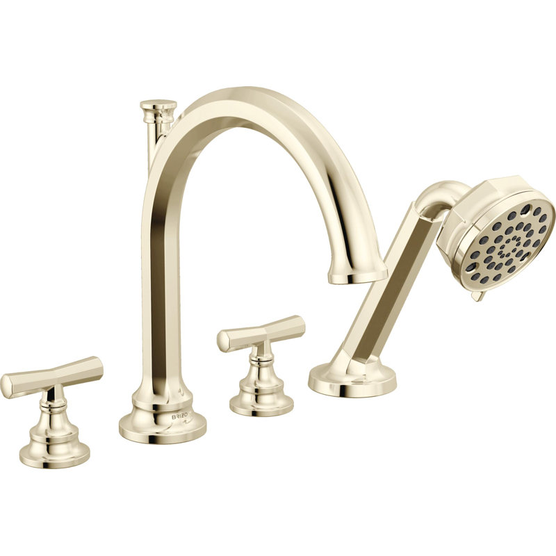 Beauclere™ Roman Tub Faucet With Handshower, Lever Handle, Brilliance Polished Nickel