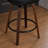 Of 2 American Design Wing Back Bar Stools With 360 Swivel, Ergonomic Cane Back, Upholstered Seat, Wooden Legs, Walnut Wood Construction For Island/Kitchen/Counter/Bar Walnut Black - Ventilated-7011474