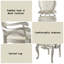 Ensemble de 2 chaises avec accoudoirs en tissu et finition champagne Bemment