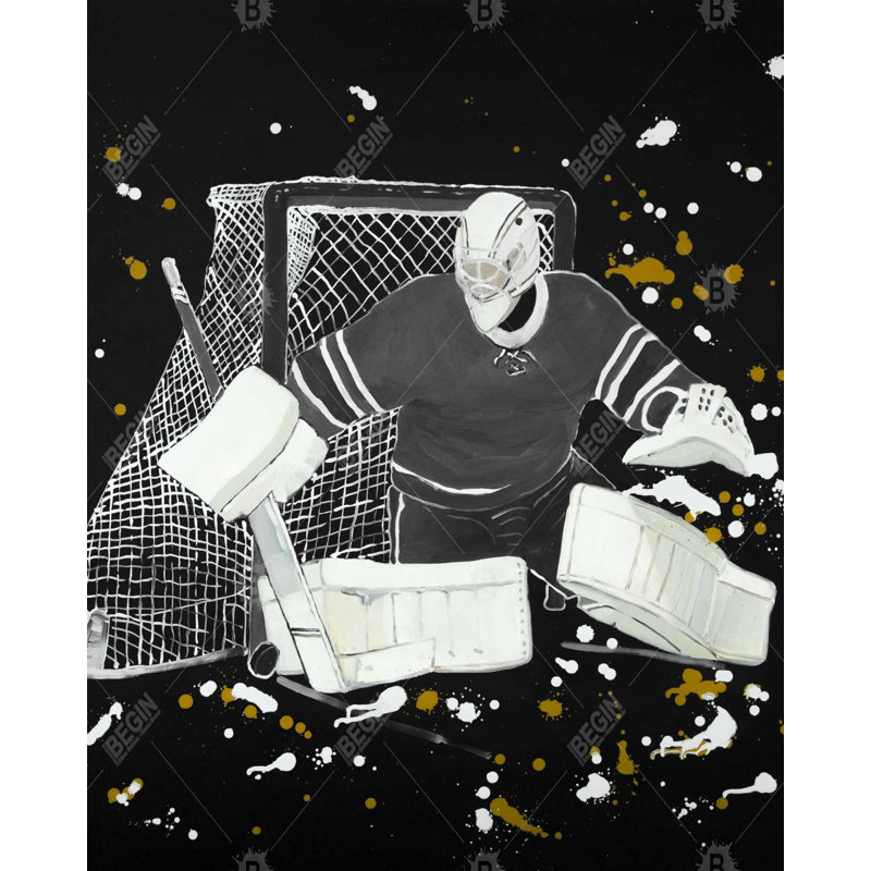 Goalkeeper Hockey Print On Canvas