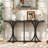 U-Style 59.8'' Wooden Console Table With Oak Veneer Top-1305980174