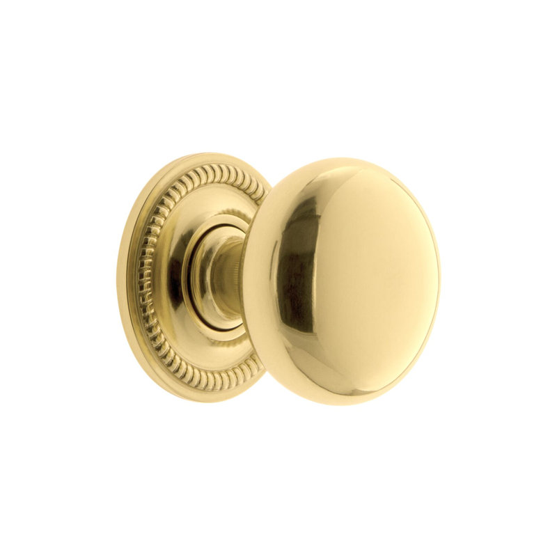 Fifth Avenue Cabinet Knob, Polished Brass